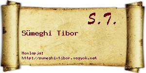 Sümeghi Tibor névjegykártya